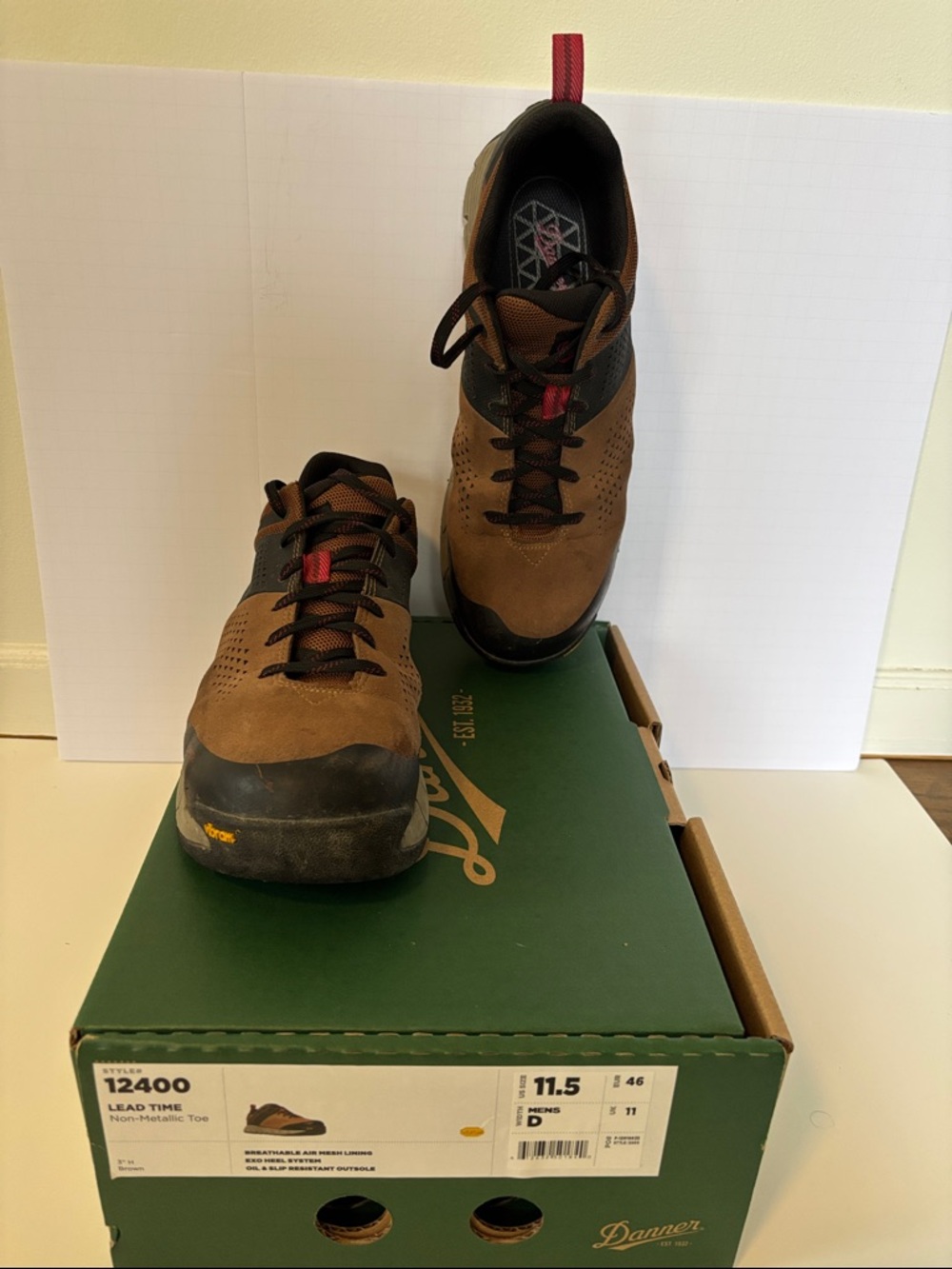 Danner Brown Men’s Lead Time Composite Toe Boots 11.5
